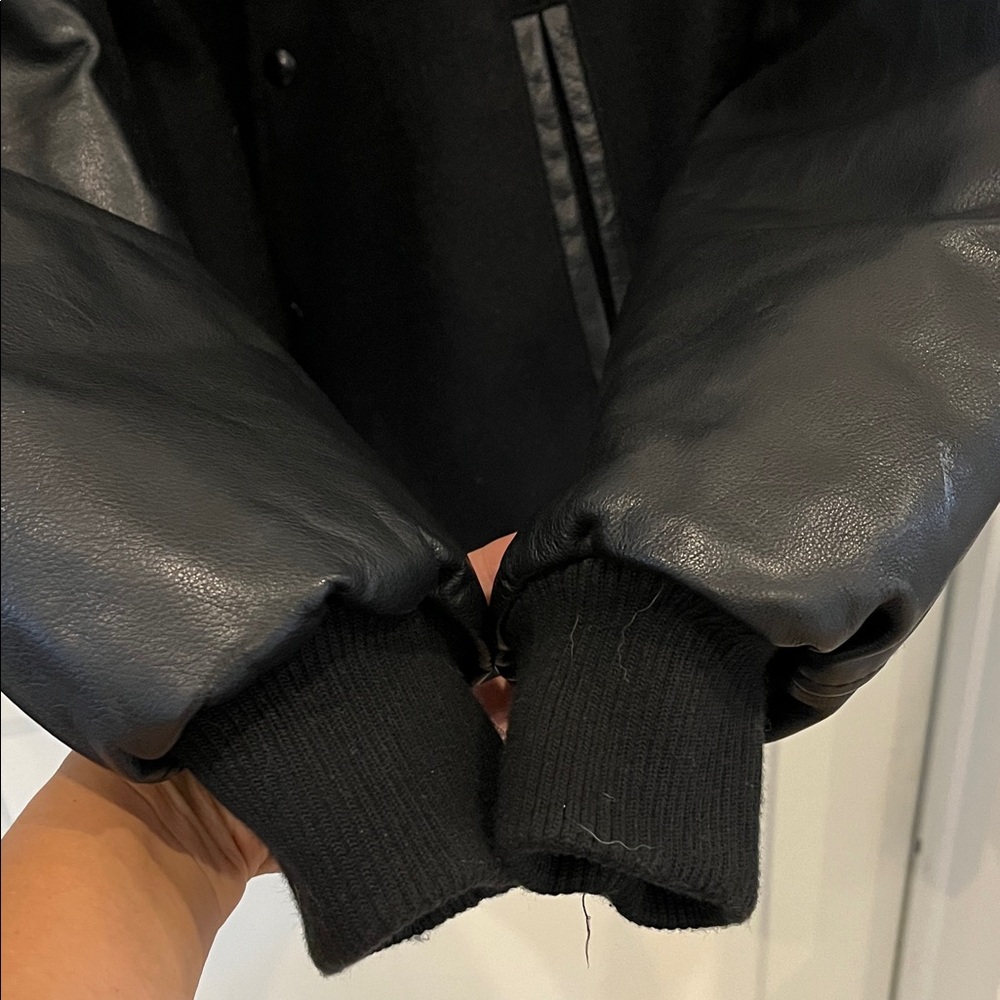 Vintage Black Varsity Jacket - Picture 2 of 7